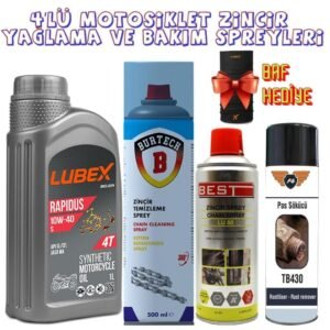 4 Lü Zincir Bakım Seti ve Motosiklet Motor Yağı